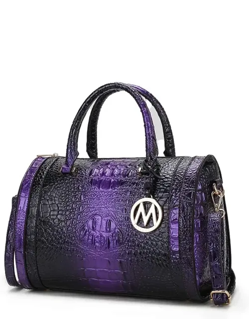 Usal Croc-embossed Satchel Bag