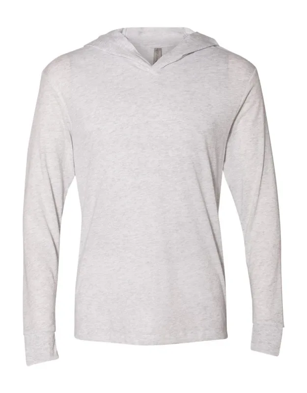 Next Level Triblend Hooded Long Sleeve Pullover 4.3 Oz., Fabric Laundered