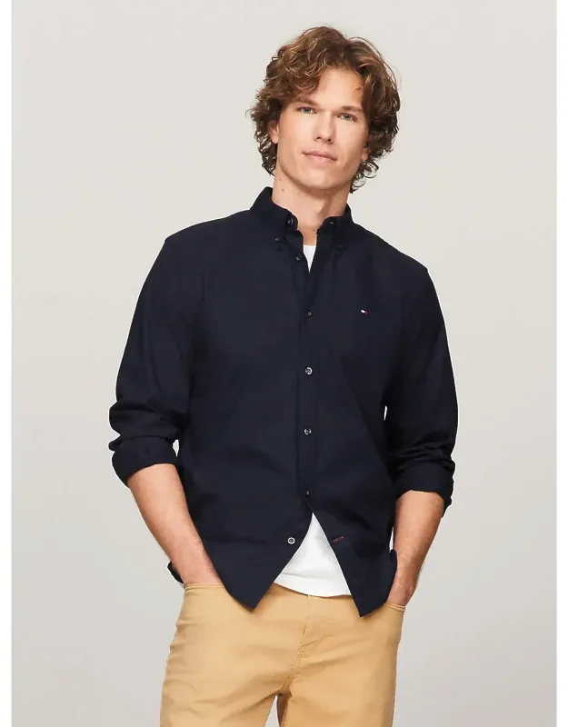 Tommy Hilfiger Regular Fit Stretch Oxford Shirt, Comfortable Stretch-cotton Construction