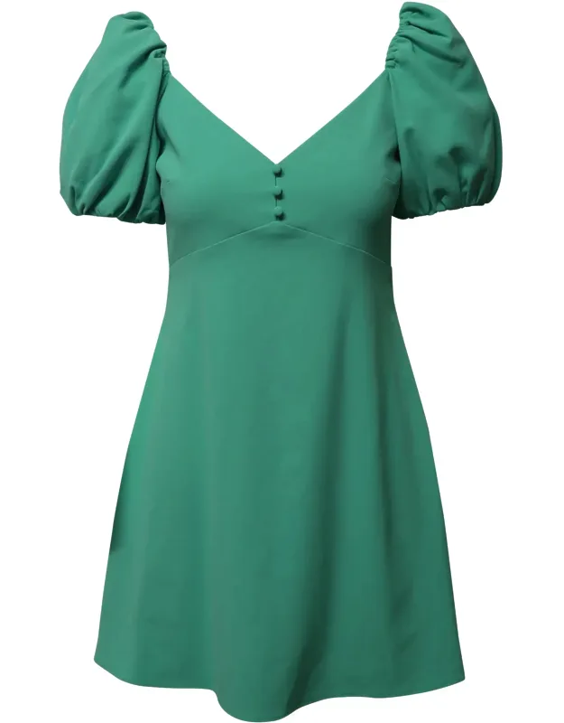 Puff Sleeve Flare Dress