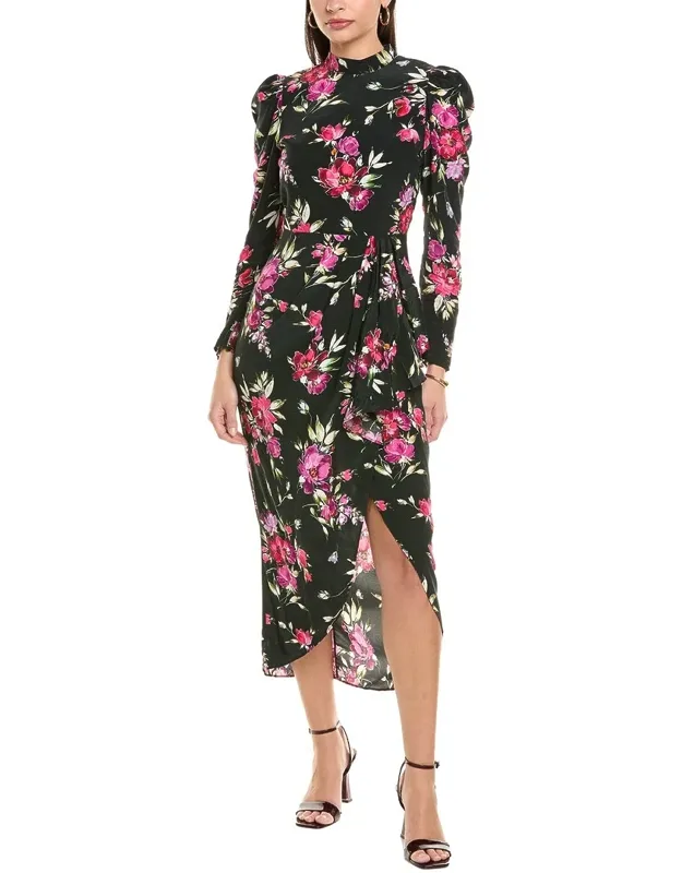 Adrienne Dress With Tulip Skirt And Dash Foil Design