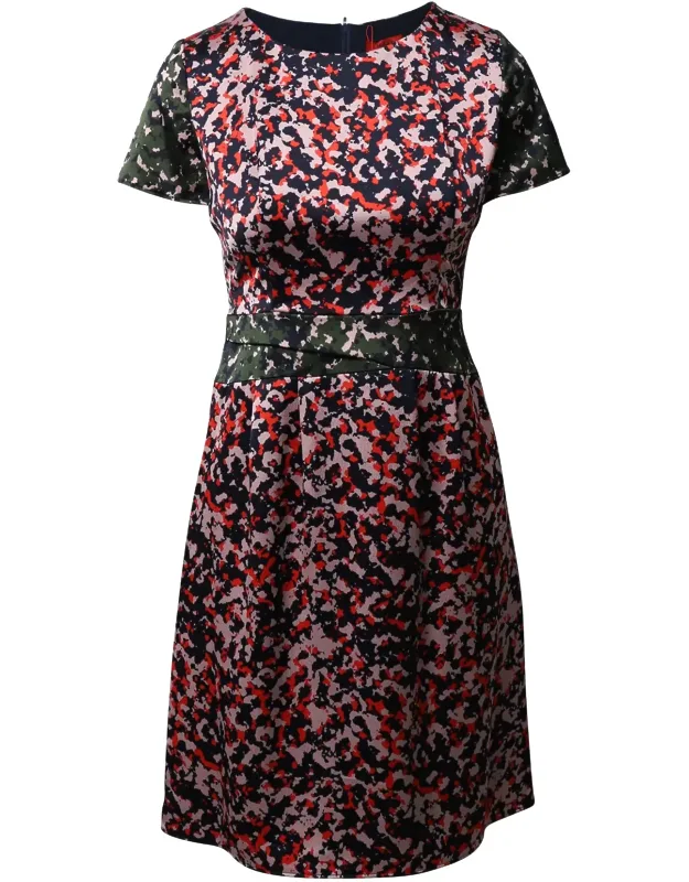 Camouflage Print Shift Dress