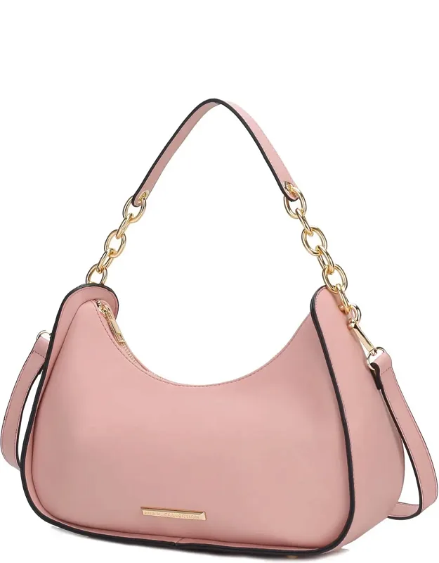 Lottie Vegan Leather Hobo Handbag Half Moon
