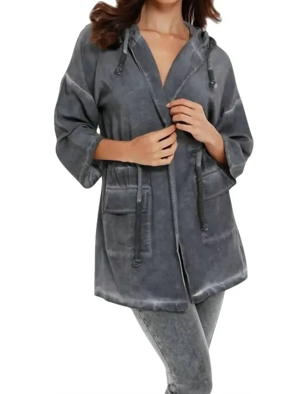 Hooded Long Trench Coat