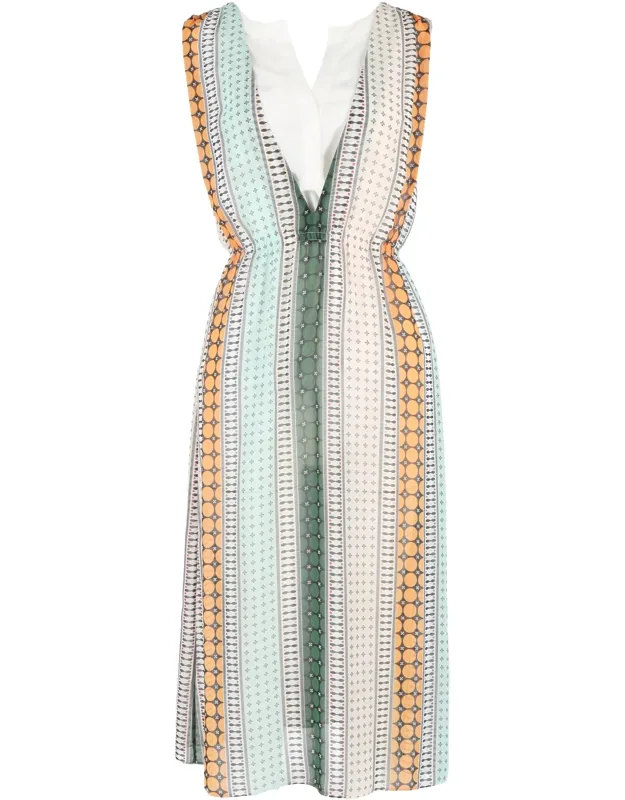 Striped Midi Length Dress