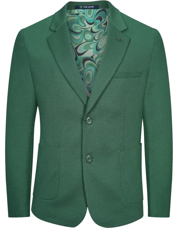 Slim Fit Waffle Performance Stretch Solid Sport Coat