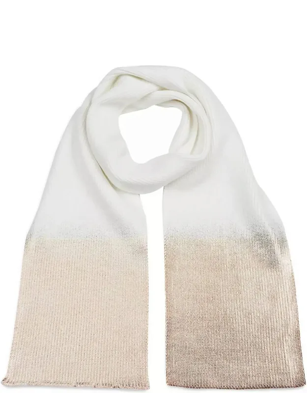 Ombre Metallic Knit Scarf