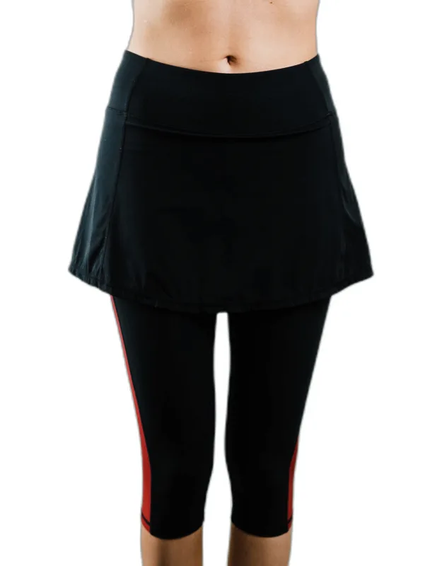 Short Sport Skirt With Attached 17" Leggings