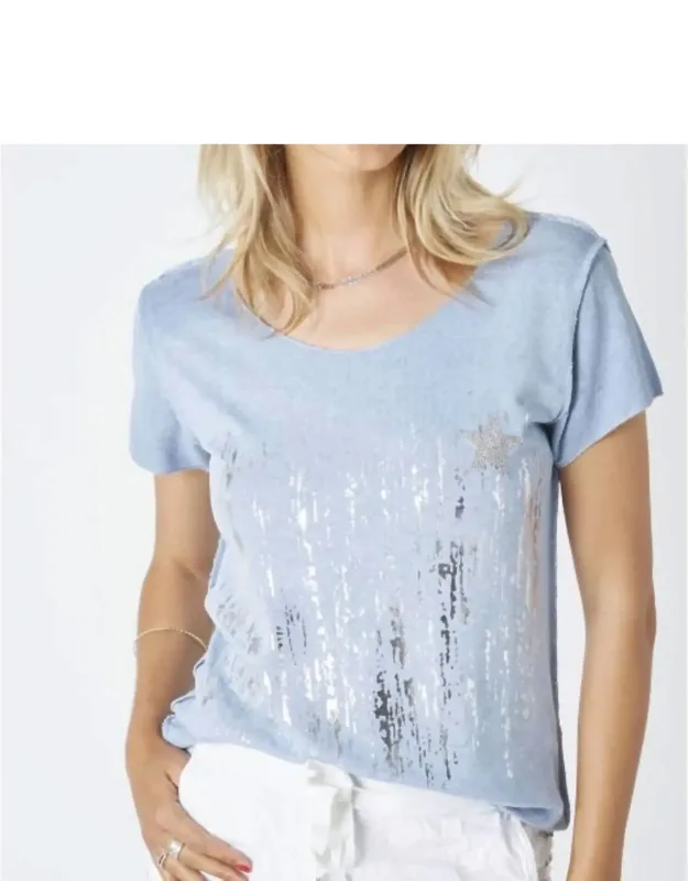 Waterfall And Star T-shirt - Lightweight, Short Sleeves