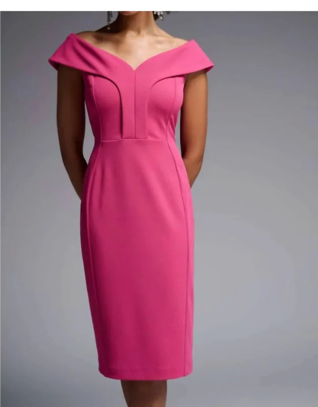 Off-shoulder Shift Dress