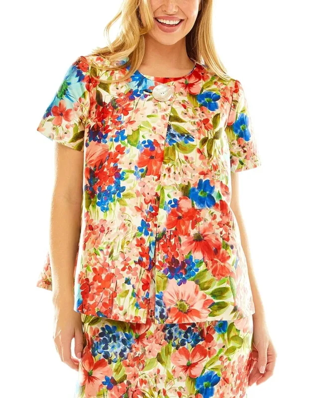 Print Trapeze Jacket