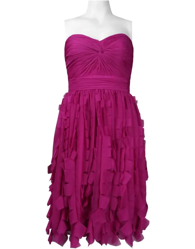 Strapless Tiered Cut Short Dress