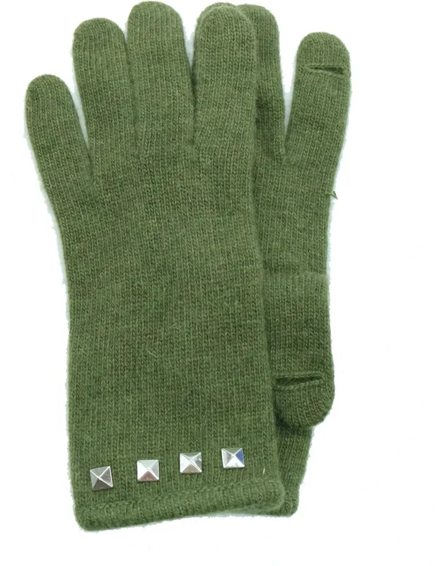 Gloves With Studs And Slit On Fingers