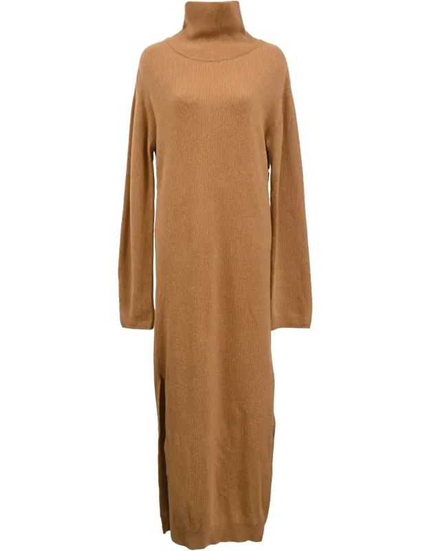 Turtleneck Midi Length Dress