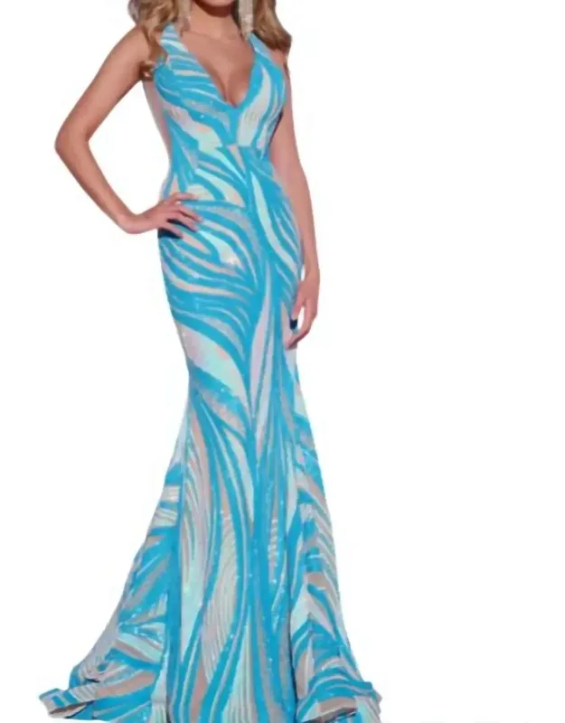 Sleeveless Sequin Prom Dress