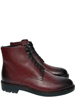 Heritage Red Embossed Leather Boots