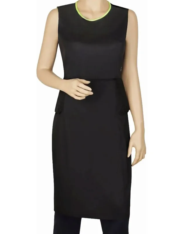 Judy Cotton Peplum Sleeveless Knee-length Dress