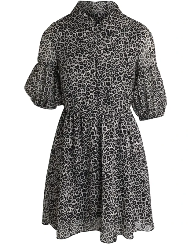 Puff Sleeve Mini Dress