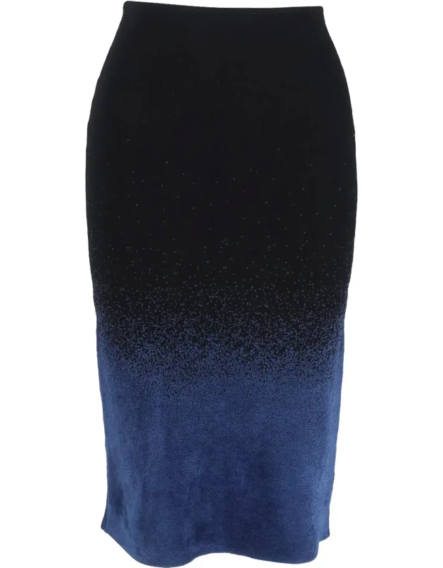 Gradient Midi Pencil Skirt