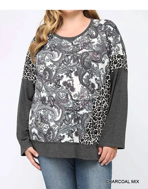 Pasley Leopard Color Block Top