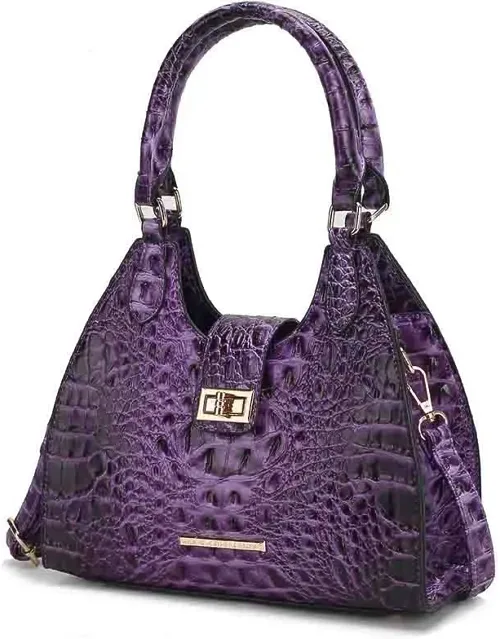 Ava Faux Crocodile-embossed Vegan Leather Tote