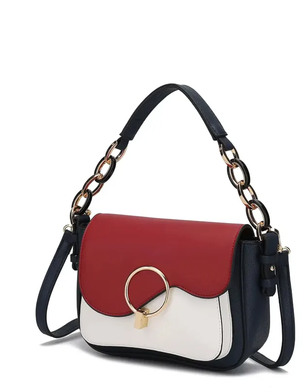 Fantasia Solid Crossbody Shoulder Handbag Purse
