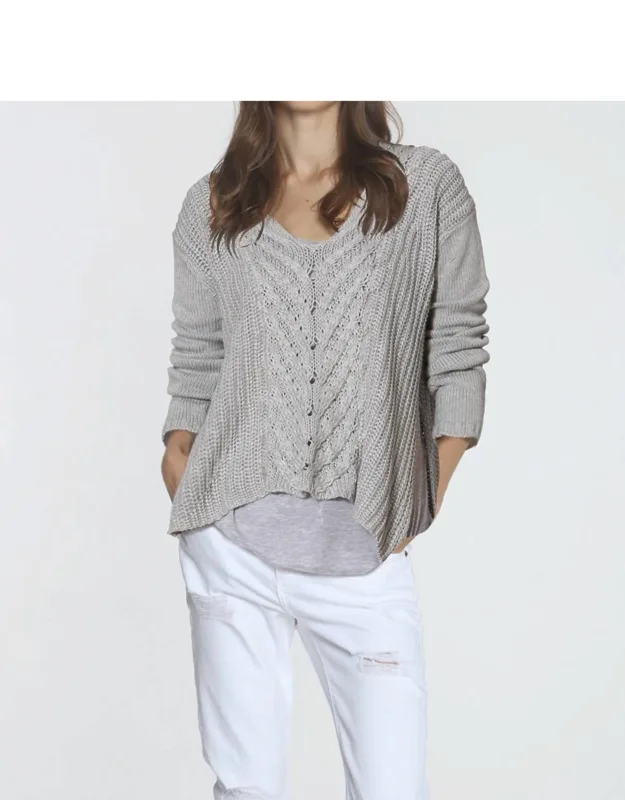 Cable Vee Sweater