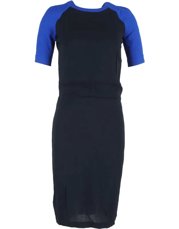 Open Back Color-block Midi Dress