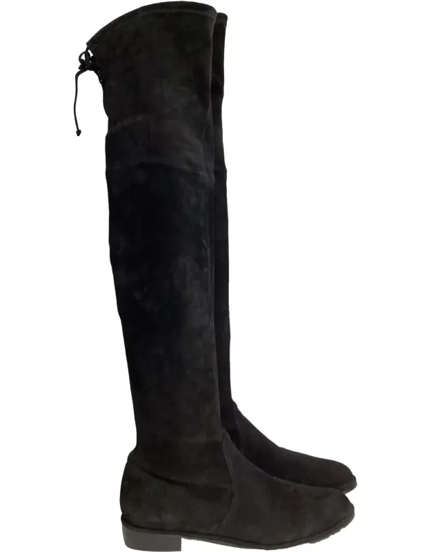 Lowland Over-the-knee Boots - Elegant Suede Design, Flexible Fit