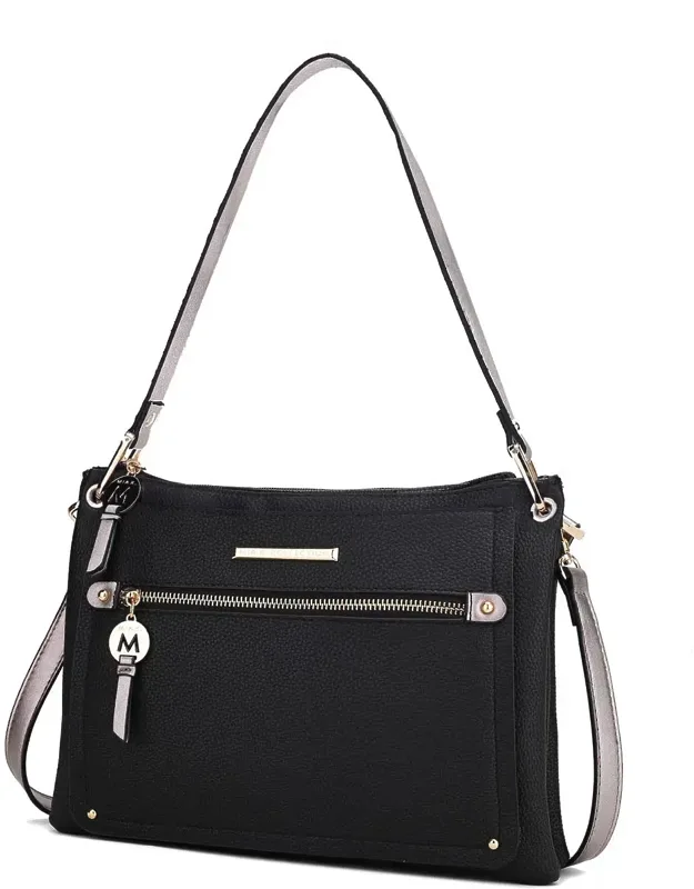 Aliyah Shoulder Bag Versatile Design, Functional Everyday Use Purse With Luxurious Vegan Leather And Gold-tone Embellishments