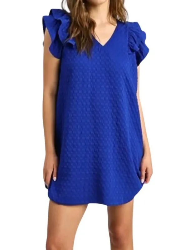 Ruffle Sleeve Mini Dress