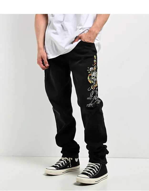 Dagger Skull Slim Taper Jeans
