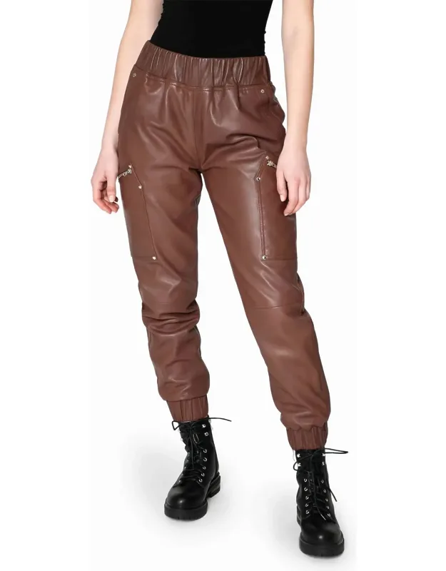 Leather Space Joggers