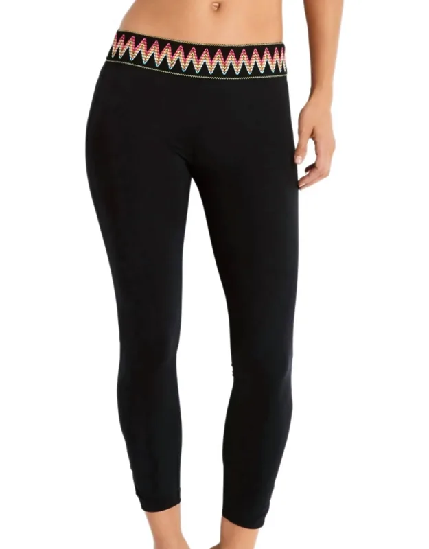 Cropped Leggings In Tribal Print