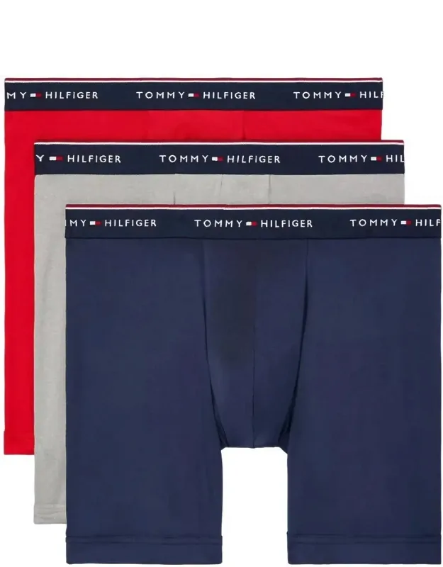 3-pack Microfiber Boxer Brief In With Logo Elastic Waistband And Regular Fit