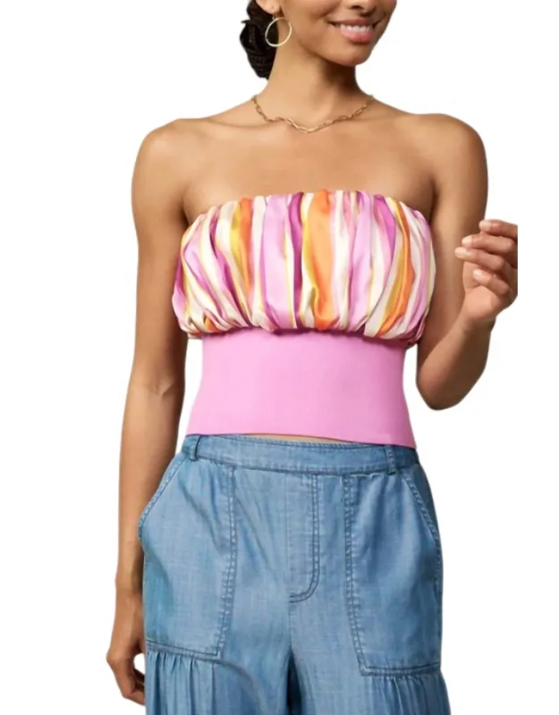 Spring Stripe Tube Top