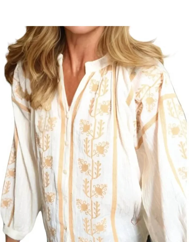 Embroidered Boho Blouse