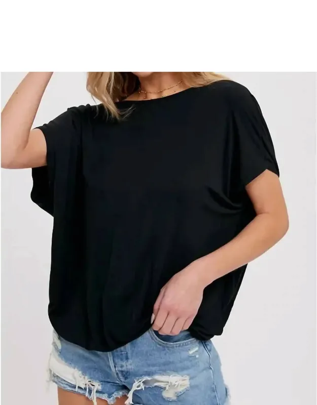 Twisted Back T-strap Jersey Top