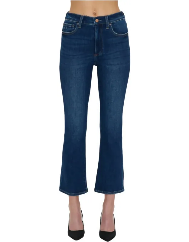 Lennon High Rise Crop Bootcut Jeans With 27" Inseam And Stretch Blend