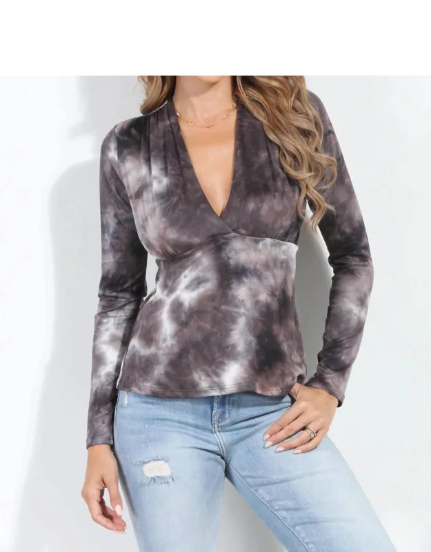 Long Sleeve Vee Neck Top