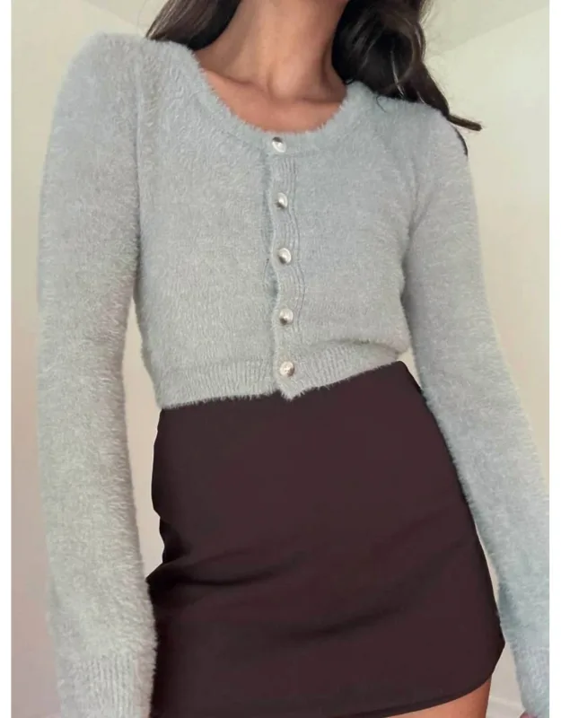 Knit Scoop Neck Cardigan