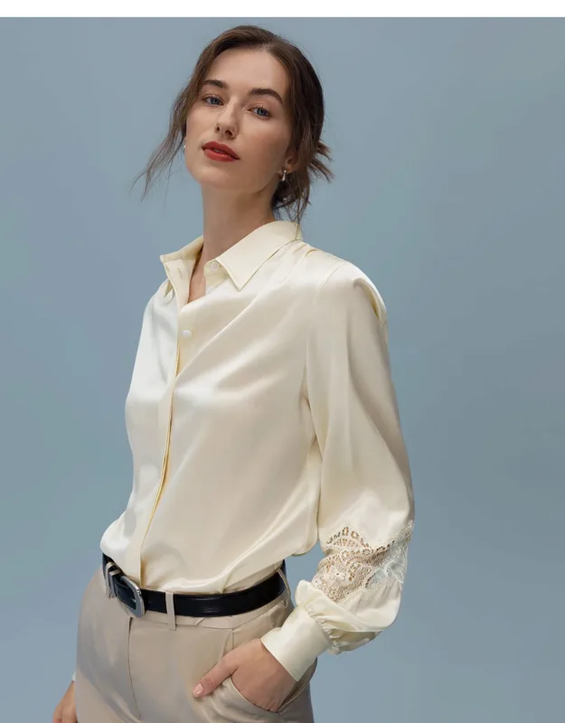 Armeria Lace Silk Blouse