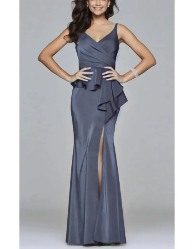 Tank Long Dress With Peplum