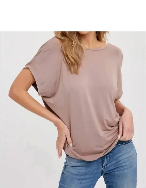 Twisted Back T-strap Jersey Top