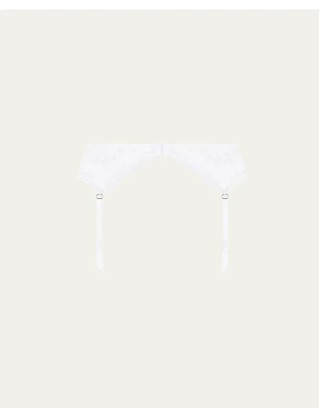 Embroidered Lace Garter Belt