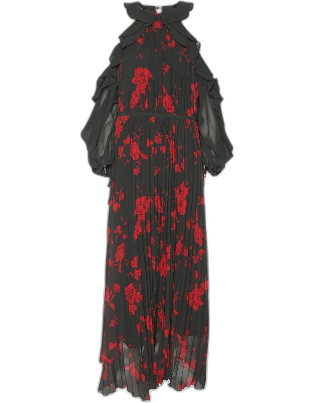 Rose Print Maxi Dress
