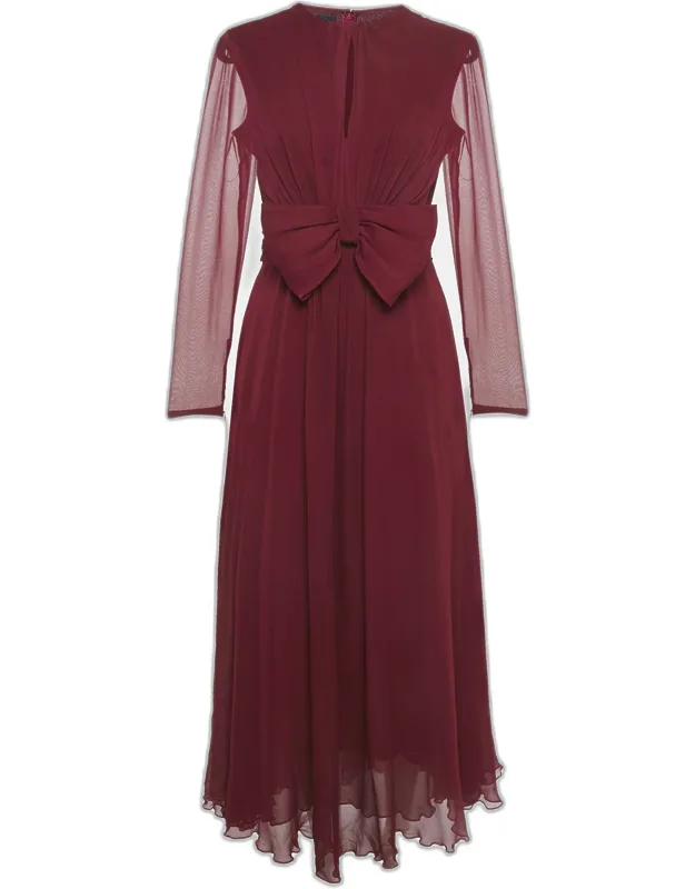 Silk Bow Detail Maxi Dress