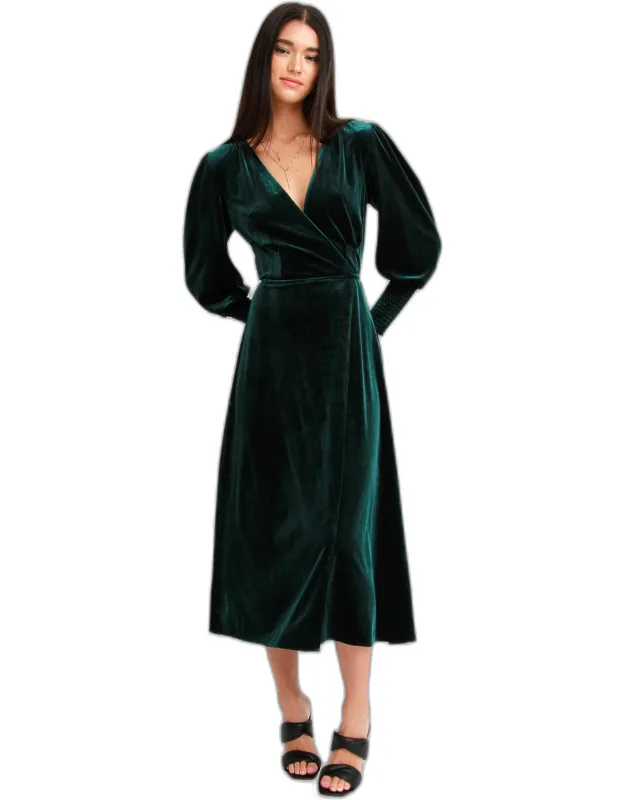 Velvet Wrap Dress