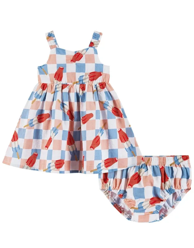 Bomb Pop Printed Dress & Bloomer Set