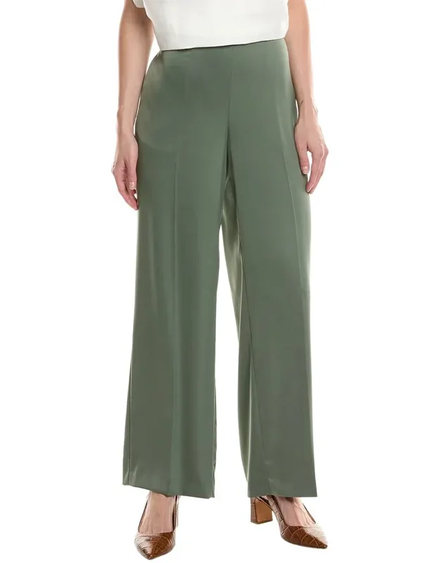 Satin High-rise Wide Leg Pants